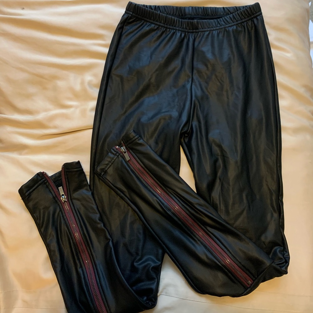 Plush Fleece Lined Liquid Faux Leather Leggings
